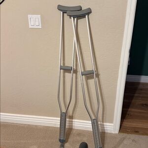 Adjustable Silver Crutches